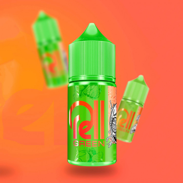 Жидкость Rell Green Hard - Strawberry Pineapple Coconut Juice (Клубника Ананас Кокос Сок) 30 мл (20 мг)