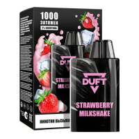 (М) Одноразовая электронная сигарета Duft 1000 - Strawberry Milkshake (Клубничный Милкшейк)