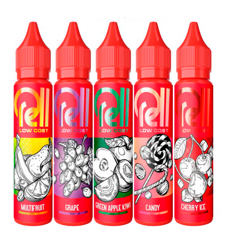 Жидкость Rell Red Low Cost Nic Free - Strawberry fresh with melon (Клубничный фреш с дыней) 28 мл (0 мг)