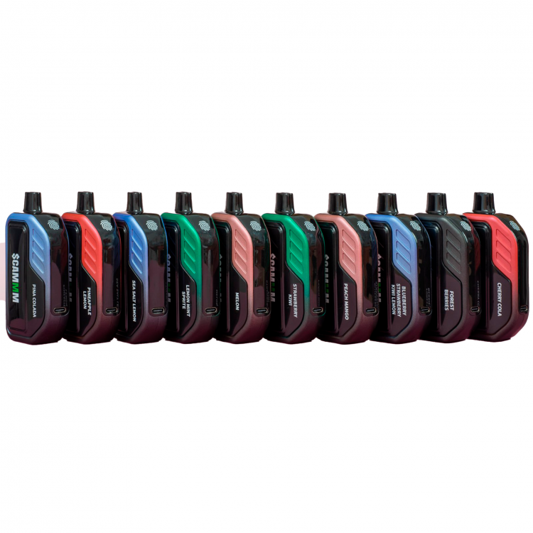 Одноразовая электронная сигарета Scamm 13500 тяг - Raspberry Apple Mint